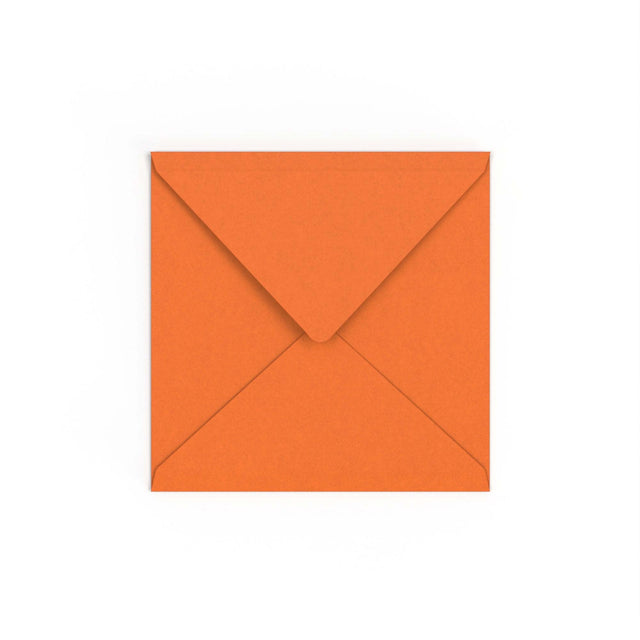 Flame Orange British Made Gummed V-Flap Envelope (155 x 155mm)
